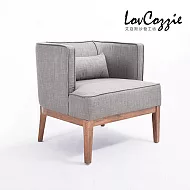 LovCozzie艾寇斯 凡德烈單人扶手木腳布沙發椅/主人椅