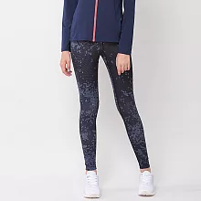 KENBOO-幾何色塊運動慢跑緊身長褲S灰