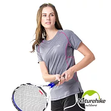 【Naturehike】圓領短袖涼感冰T-女款M質感灰