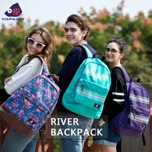 Kamiliant 卡米龍 River民俗風條紋休閒後背包