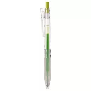 [MUJI 無印良品]滑順按壓再生膠墨筆0.5/黃綠(J)