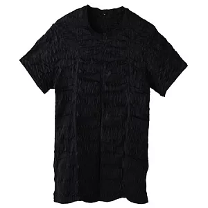 [MUJI 無印良品]壓縮T恤黑色L