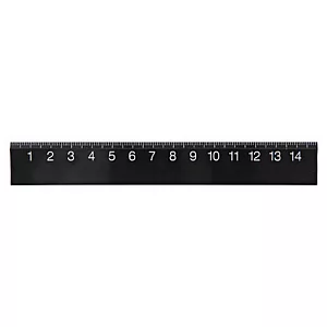 [MUJI 無印良品]黑色直尺/15cm黑