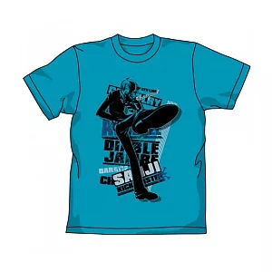 《One piece》海賊王 黑腳香吉士 造型T恤-土耳其藍（ L）--Cospa出品