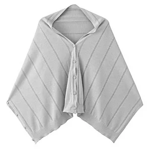 [MUJI 無印良品]棉混壓克力多用披肩灰織紋