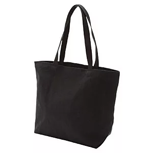 [MUJI 無印良品]棉質手提包/中黑色黑色