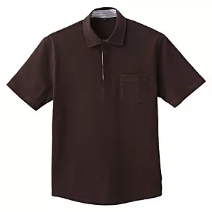 [MUJI 無印良品]男棉不易汗染鹿子口袋POLO衫棕L