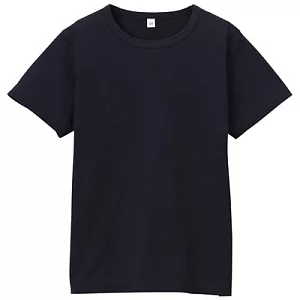 [MUJI 無印良品]男童棉質基本短袖T恤110深藍