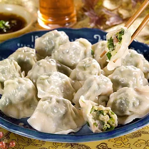 【鏞記】 韭菜水餃(2包/80粒)+高麗菜水餃(2包/80粒)(含運)