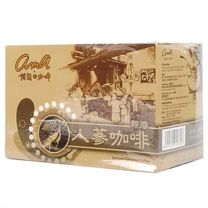 AmA阿嬤的精選 高級即溶人蔘咖啡1盒入 20袋/盒