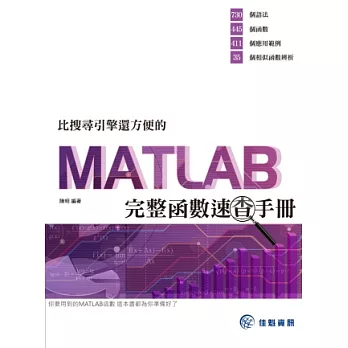 比搜尋引摰還方便的Matlab完整函數速查手冊