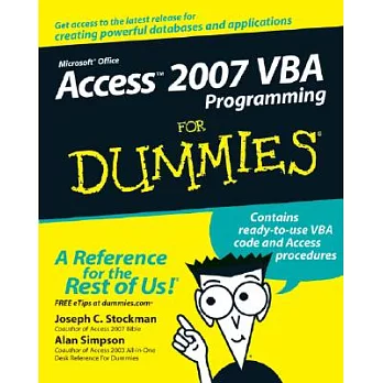 Access 2007 VBA Programming for Dummies