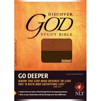 Discover God Study Bible: New Living Translation, Chestnut/Brown Leatherlike, Tutone