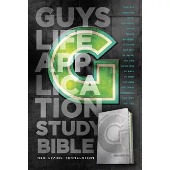 Guys Life Application Study Bible: New Living Translation Iridium LeatherLike