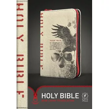 Holy Bible: New Living Translation, Red Zipper, Canvas