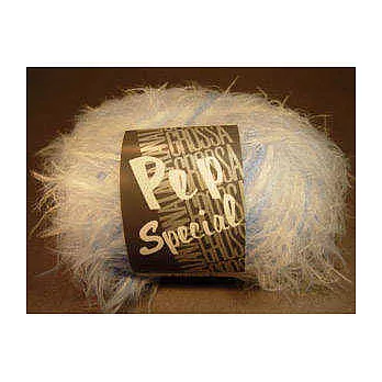 德國LANA-GROSSA波波花線—淺藍色加白色漸層(圍巾材料包)