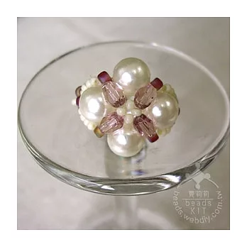 典雅柔媚戒指-串珠材料包