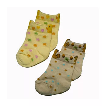 Murashin 松鼠小鴨新生兒襪2入