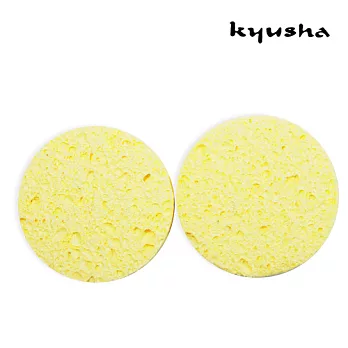 Kyusha 纖維洗臉海綿-圓形(2入)