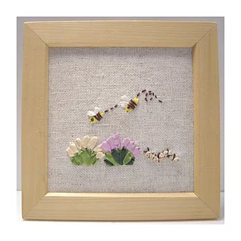 Petals 緞帶刺繡材料包 - 蜜蜂與毛毛蟲