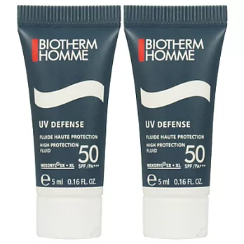 BIOTHERM碧兒泉 男仕極限UV防護霜 SPF50/PA+++ (5ml)*2