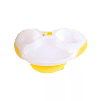 黃色小鴨 雙色防滑三格餐盤