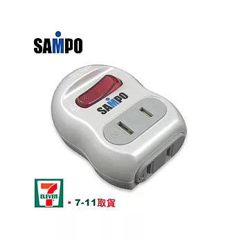 聲寶 2座單切 2孔擴充座 (EP-UA2B)2入