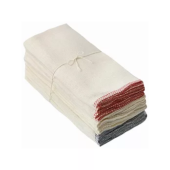 [MUJI 無印良品]落棉抹布/邊色線/12入