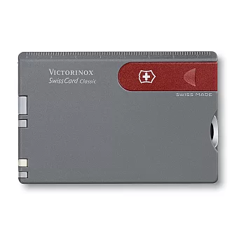VICTORINOX 10用名片型瑞士刀-紅灰