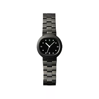 [MUJI 無印良品]Taxi手錶．金屬鍍膜黑