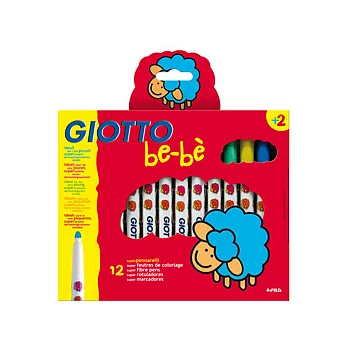 【義大利 GIOTTO】可洗式寶寶彩色筆(12色)