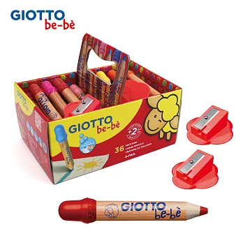 【義大利 GIOTTO】可洗式寶寶木質蠟筆(36入)