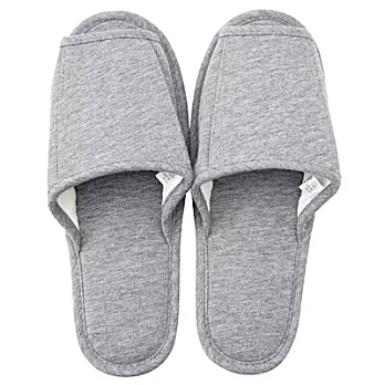 [MUJI 無印良品]棉混天竺攜帶式可洗拖鞋/雜灰.M