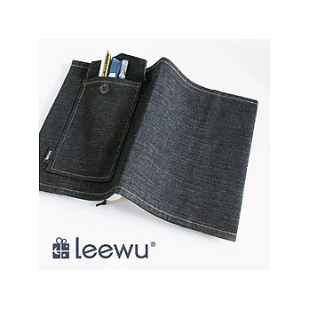 leewu牛仔筆袋書衣．我很忙我在閱讀