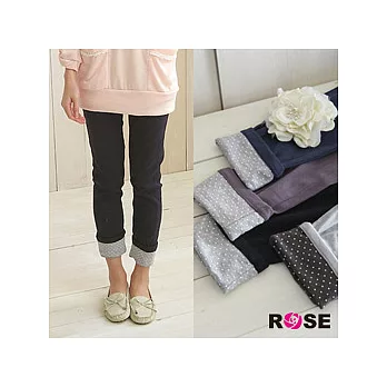 ROSE。cuite。2way穿可反褶點點直筒褲-黑系