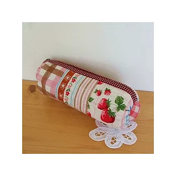 手縫ok!－包釦化妝包~草莓款(拼布材料包)