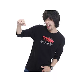 【SOFU Men】紅色炫風-男七分袖(黑) L