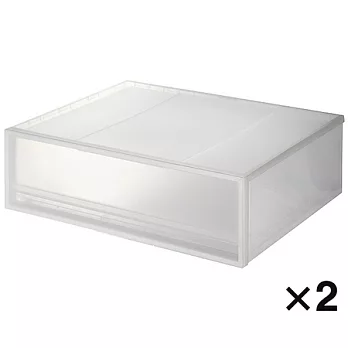 [MUJI 無印良品]PP衣裝盒/橫式/小/2入