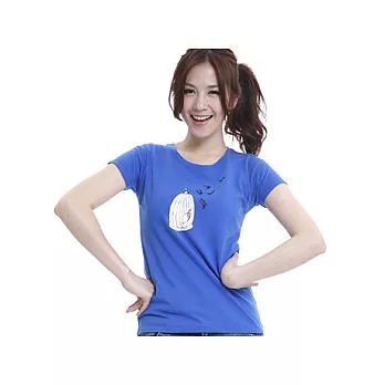 【SOFU Women 】呼吸 -女短T恤(寶藍) XL