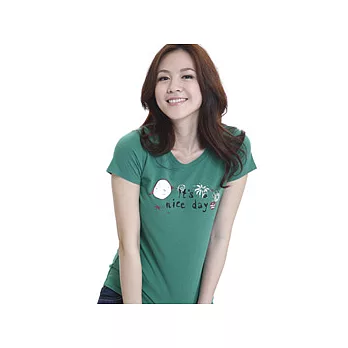 【SOFU Women 】Nice day -女短T恤(綠) M