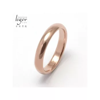 Leger日本羽鈦《單純的幸福-玫瑰金》純鈦戒指 - 17號