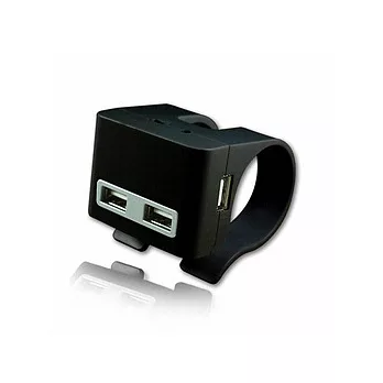 aibo USB 2.0 桌夾式ET造型 4 PORT HUB 集線器【銀黑】黑色銀框