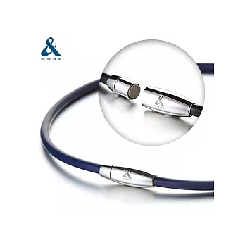 【＆MORE】MEGA POWER第Ⅱ代4厘米3倍鍺鈦項鍊-藍色 L(50公分)