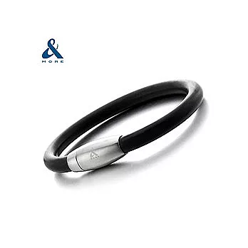 【＆MORE】DOUNT(甜 甜 圈)6厘米鈦鍺手環-黑色 S(17公分)