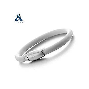 【＆MORE】DOUNT(甜 甜 圈)6厘米鈦鍺手環-白色 S(17公分)