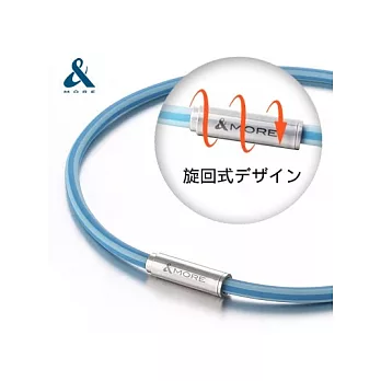 【＆MORE】新登場『 FLASH 』閃電能量鈦鍺項鍊-藍色 L(50公分)