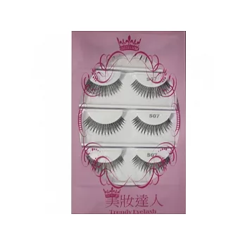 美妝達人透明梗細緻假睫毛日系放射狀S07(五對入)日韓最新流行透明梗假睫毛