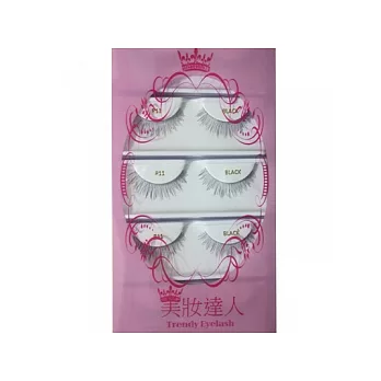 美妝達人透明梗細緻假睫毛交叉款R11(5對入)桃花款