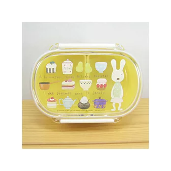 le sucre 法國兔雙層便當盒-蛋糕點心/黃色