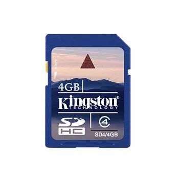 金士頓 Kingston SDHC 4GB 記憶卡 (Class 4)-公司貨